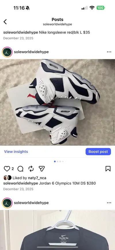 Jordan 6 Olympics 10M DS $280, View more