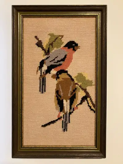 Cross Stiched Robins, View more