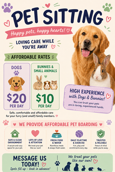 Pet sitting and Boarding, View more