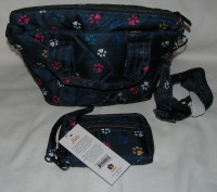 Blue Mini Crossbody Handbag Purse & Wallet 2PC Brand New LUG