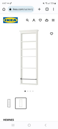 HEMNES Wall shelf, white, 16 1/2x46 1/2 - IKEA
