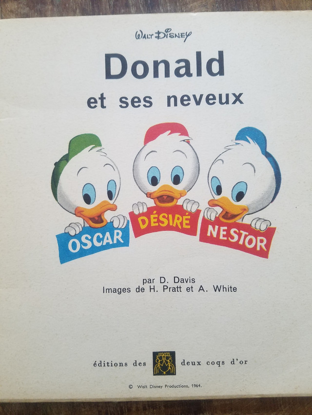 Vintage Walt Disney Donald livre enfant francais donald duck dans Livres jeunesse et ados  à Ville de Montréal - Image 3