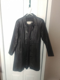 Long Leather Jacket size med