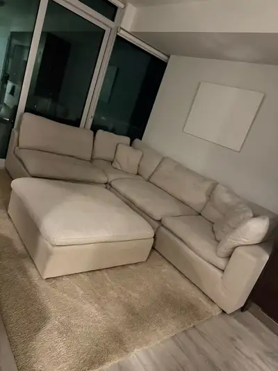 Structube - “Soft” contemporary 5-pc modular sectional sofa, View more