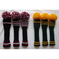 Vintage Style Hand Knit Golf Club Head Covers U Choose Colours