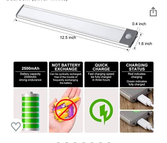 Motion Sensor Closet Light, JR INTL 54 LED Under Cabinet Night in Other in Winnipeg - Image 2