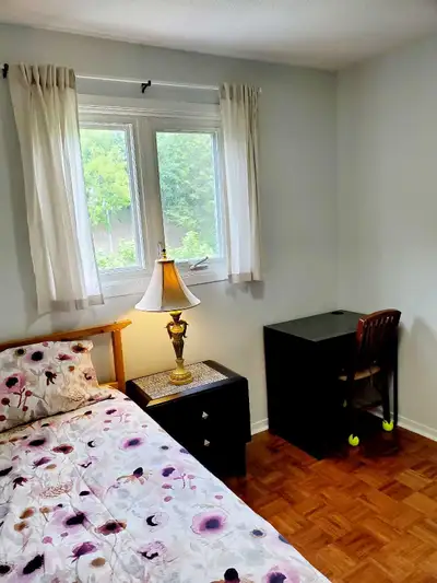 We have a bright and clean room available for rent. The house is located in a safe and quite neighbo...