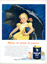 1946 full-page magazine ad for Morton’s Salt