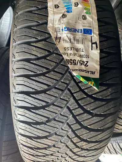 Set of 4 235 55 17 new Allweather tires rated 70k km certified winter tires $800 out of the door