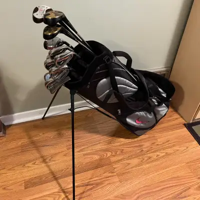 Mens used golf clubs for sale (with bag)., View more