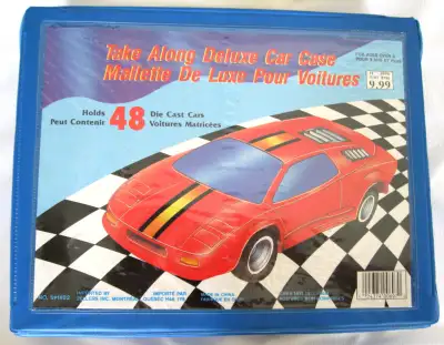 MALLETTE pour HO SLOT CARS/MATCHBOX/HOT WHEELS  CASE, View more