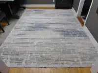 NEW Large Grey Blue Ivory Beige Textured Area Rug -7'10x10'
