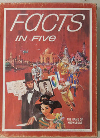 Facts in Five Avalon Hill Vintage Board Game