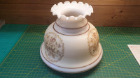 Floral Milk glass hobnail GWTW Gone With The Wind shade