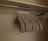 Hangers-30 Felt Hangers and 1 Wooden Hanger