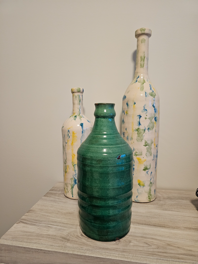 TANAHU AND BOMBOLA CERAMIC DECORATIVE VASES - SET OF 3, View more