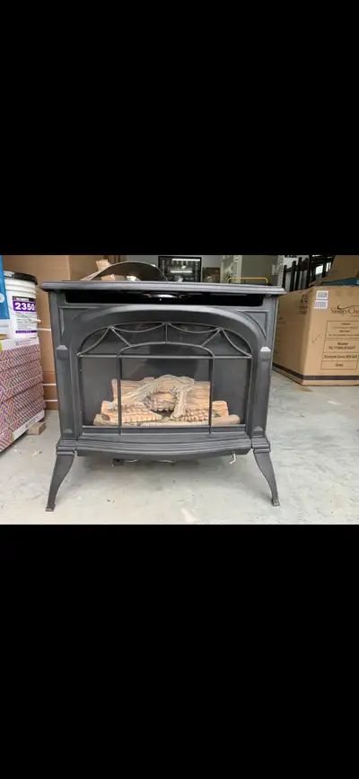 Propane gas fireplace, View more