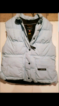 CANADA GOOSE DOWN VEST WOMENS SIZE XL LIGHT BLUE.