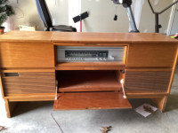 Teak mid-century modern stereo cabinet
