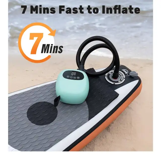 dwndpump Electric Paddle Board Pump, Rechargeable 20 PSI SUP Pum63683077958019121
