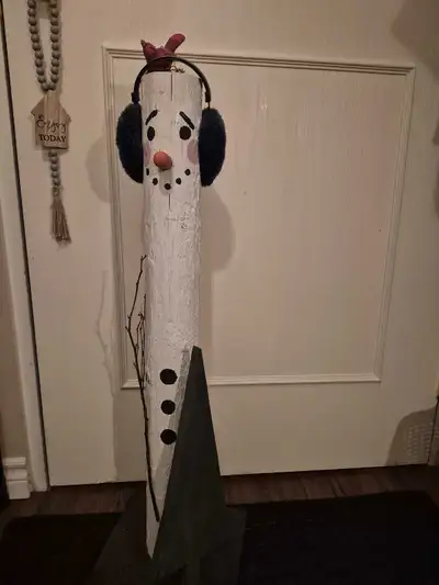 Wooden snowman, View more