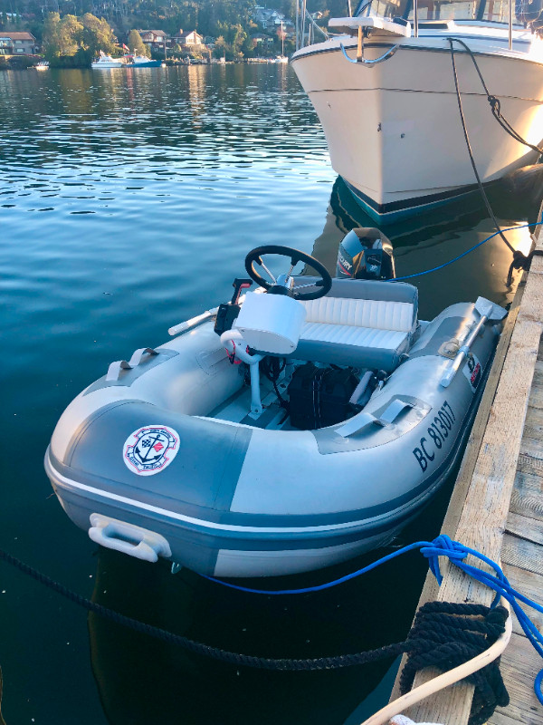 9’ Aluminum Hull Rib/15 Hp Mercury Outboard in Powerboats & Motorboats in Victoria