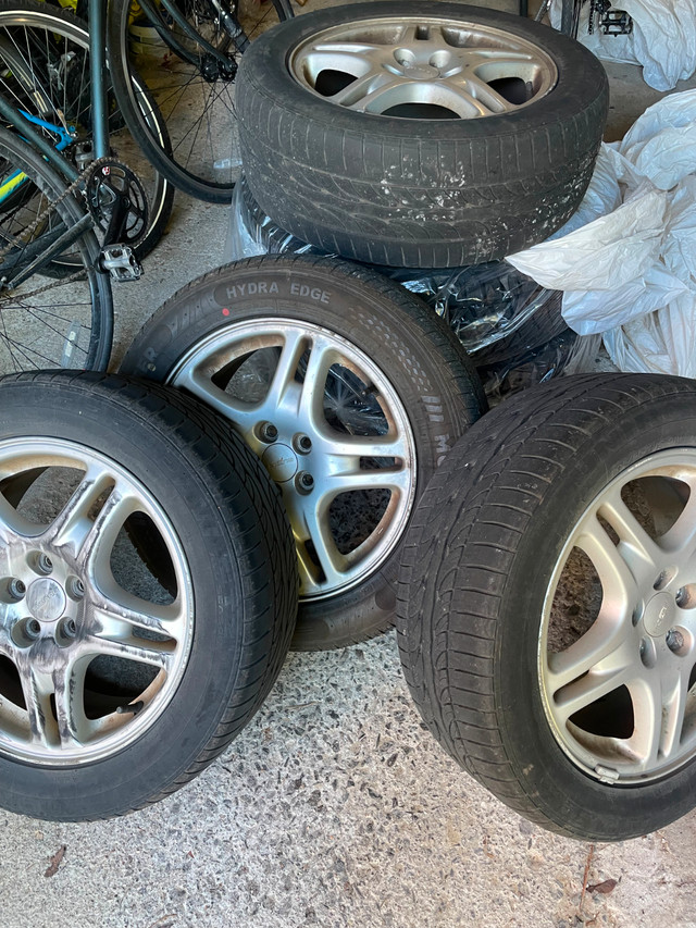 4 Subaru alloy wheel rims 205/55R16  (from 2005 Impreza) in Tires & Rims in Ottawa
