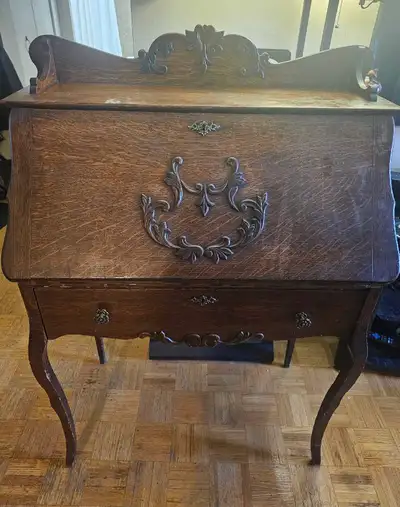 Antique Secretary Desk, View more