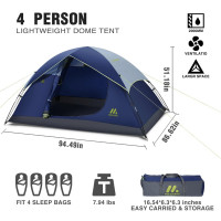 Maxkare 4-person  dome tent  *NEW*