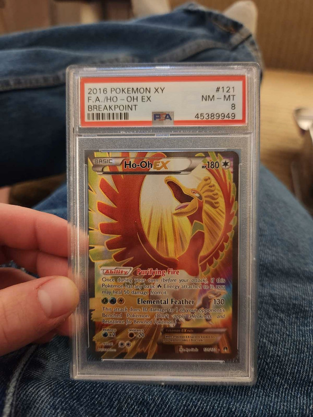 Ho-Oh EX Full Art 2016 Pokemon Card 121/122 Breakpoint Set PSA 8 in Arts & Collectibles in Oshawa / Durham Region
