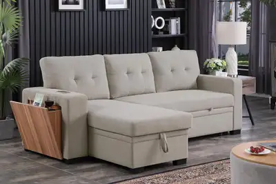 ️ Jasper Sectional Sleeper Sofa with Storage ., View more