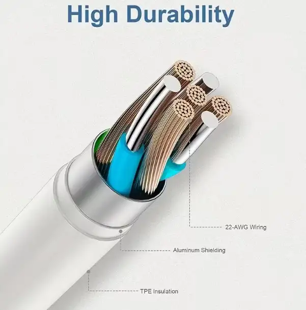 2M 6.6FT Lightning to USB Data / Fast Charging Cables in Cell Phone Accessories in Markham / York Region - Image 5