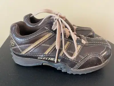 Boys Brown Skechers Shoes Size 10.5, View more