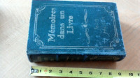 Vintage boîte de livre en bois Mémoire dans un livre Jean Heden