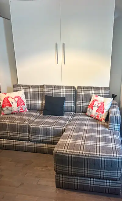 lit escamotable et sofa en L, View more