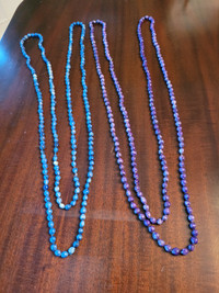 Long beaded necklaces