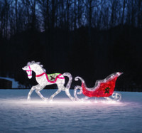 Holiday Living Lighted Horse With Sleigh with 200 LED Lights