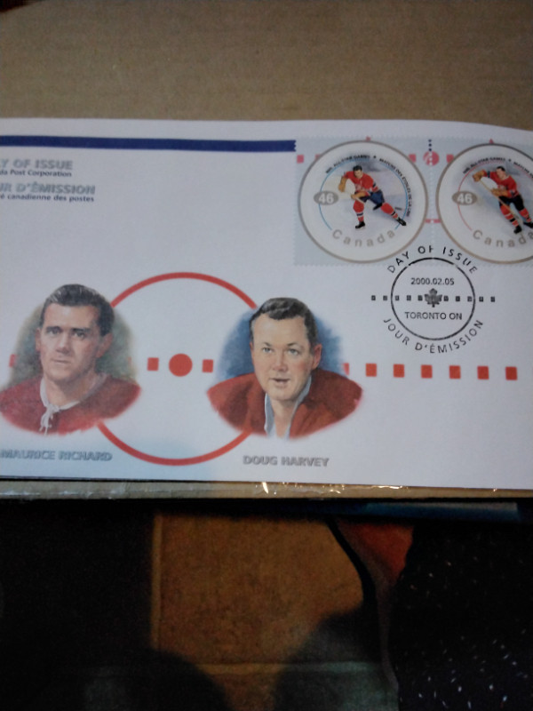 Lot of 3 Canada 2000 FDC with 6 Hockey Postage Stamps in Arts & Collectibles in Edmonton - Image 2