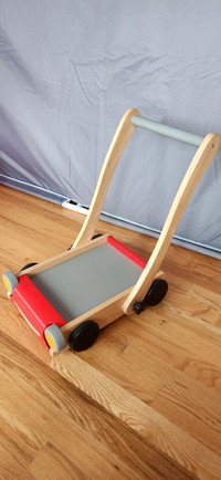 Wooden toddler walker toy