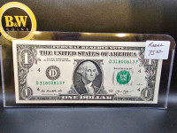 Series 2013 US One Dollar    Radar Banknote