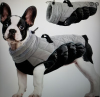 Manteau chaud avec harnais petit chien.
