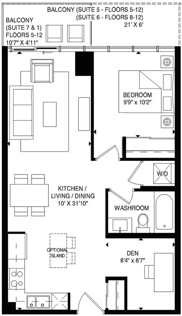 $1725 - 707-128 King Street North Condo Rental 1+1 with Locker in Long Term Rentals in Kitchener / Waterloo - Image 3