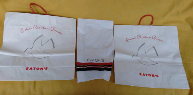 Vintage Eaton's Christmas  Bags in Holiday, Event & Seasonal in St. Catharines
