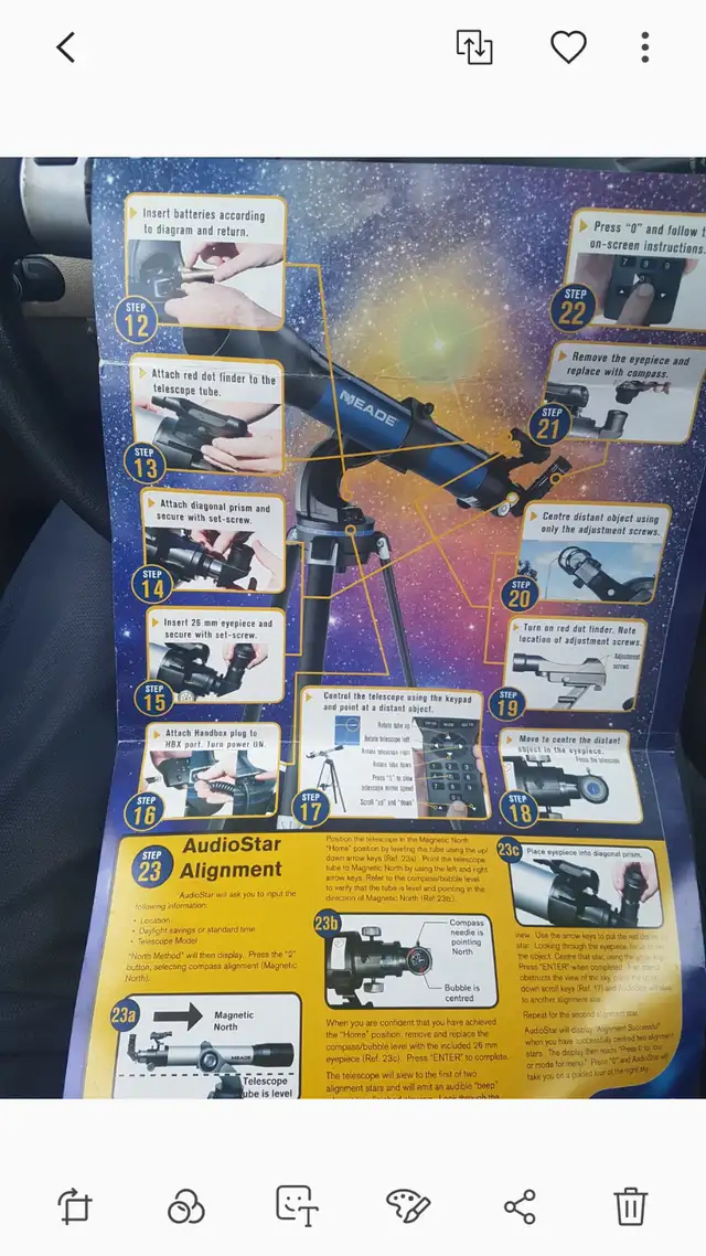 LIKE NEW Meade Star Navigator Telescope. (reg $1200)62864361734658122