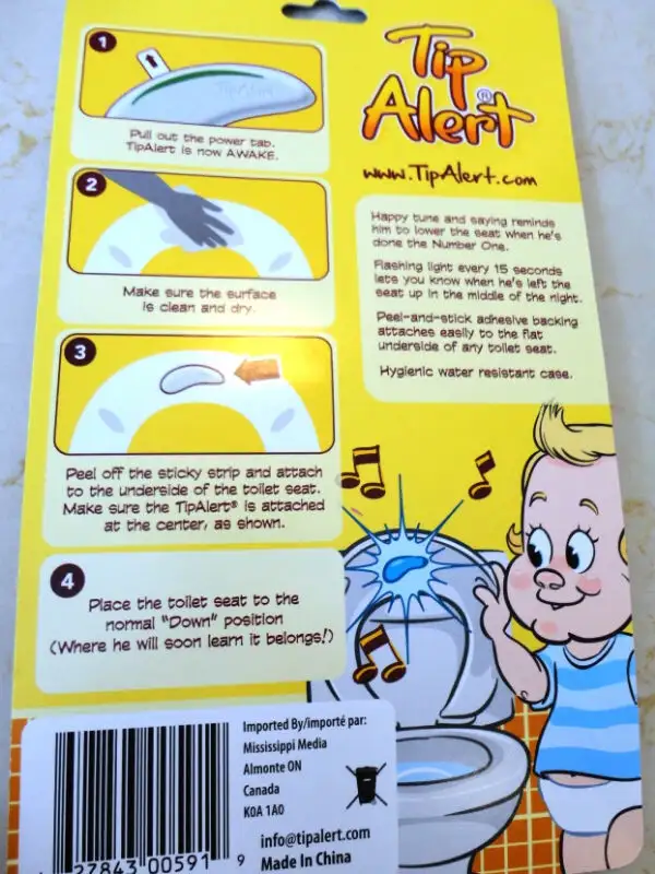 Tip Alert Toilet Seat Alarms - One for the Males & One for Tots in Bathwares in Kitchener / Waterloo - Image 5