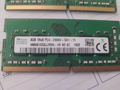 Hynix 16GB DDR4 PC4-2666. 2x8GB Sodimm laptop RAM, View more