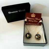 "Bhawana Clark Jewelry"/Sterling Silver/Pyrite Earrings, New 
