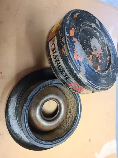 1962-66 Mopar Charger 225 Slant Six Unsilenced Air cleaner. 2 1/4" flange for Carter 1bbl carb. Aski...