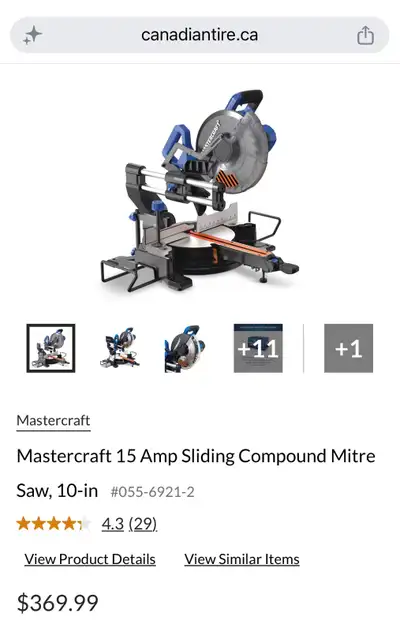 The Mastercraft Sliding Compound Mitre Saw delivers power and precision, making it perfect for a ran...