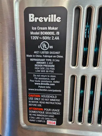 Breville Ice Cream Maker, View more